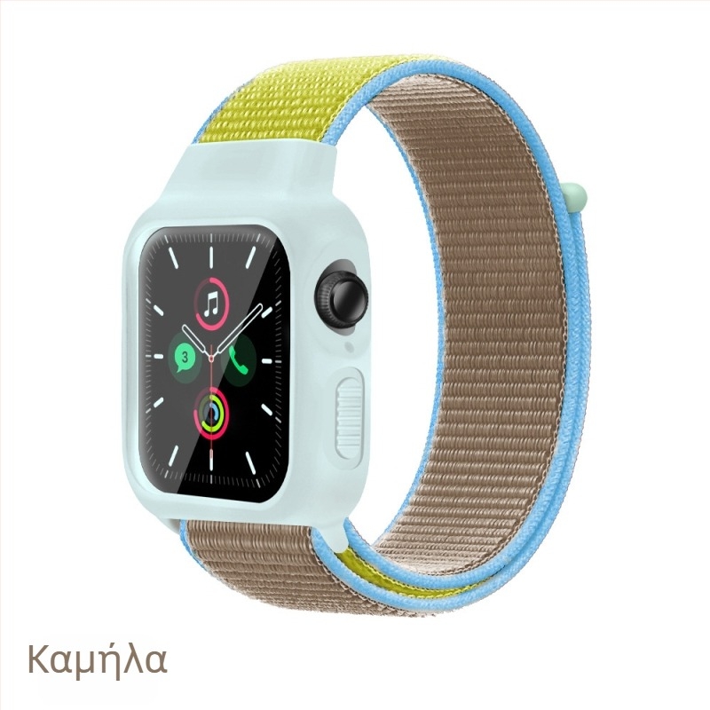 Apple Watch Nylon Loop ενσωματωμένο προστατευτικό κάλυμμα και λουράκι — υφαντό υλικό, προσαρμοσμένη διεπαφή