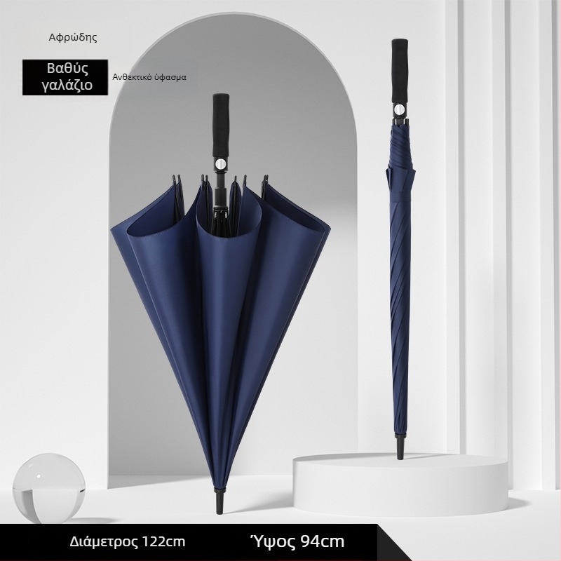 Ομπρέλα γκολφ με 8 ραβδιά από ίνες, κάλυμμα 190T αντίκτυπος, λαβή EVA, αυτόματο άνοιγμα και κλείσιμο, δυνατότητα εκτύπωσης λογότυπου