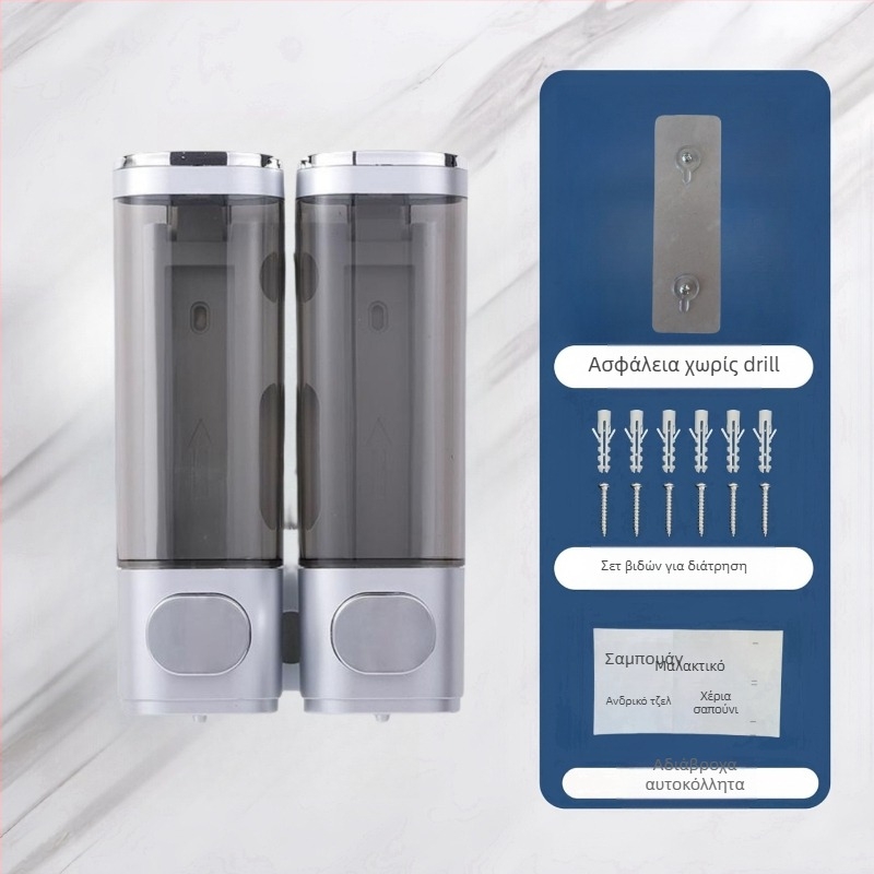 Διανομέας σαπουνιού τοίχου με αισθητήρα, εγκατάσταση χωρίς διάτρηση, πλαστικό σώμα