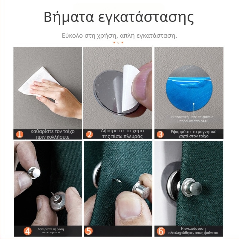 Μαγνητική αγκράφα για κουρτίνα ντους – Κράμα, Μοντέρνος και Μινιμαλιστικός, Αντιδιαρροή Νερού, Αντιδιαρροή Φωτός, Στήριξη στον τοίχο