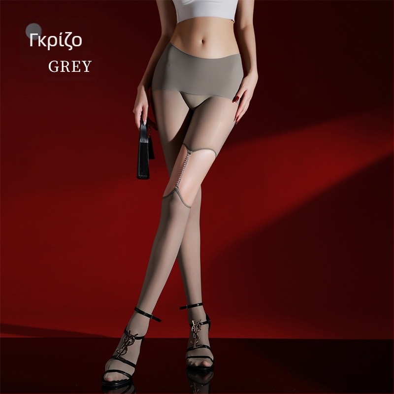 Καλσόν Love Chain, μονόπλευρη αλυσίδα, λεπτό ύφασμα, γυαλιστικό νάιλον, αόρατος σχηματισμός, αντιτριβή, sexy στυλ