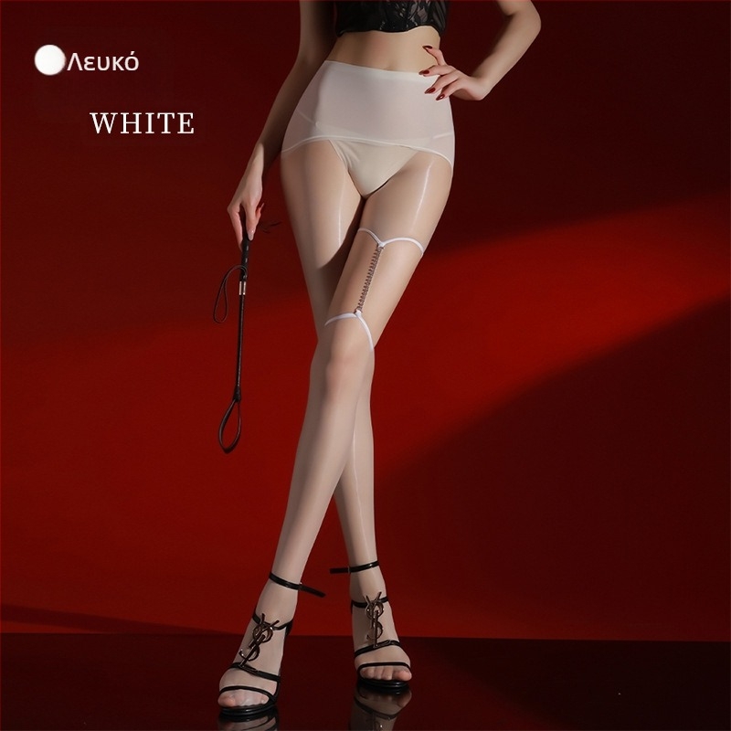 Καλσόν Love Chain, μονόπλευρη αλυσίδα, λεπτό ύφασμα, γυαλιστικό νάιλον, αόρατος σχηματισμός, αντιτριβή, sexy στυλ