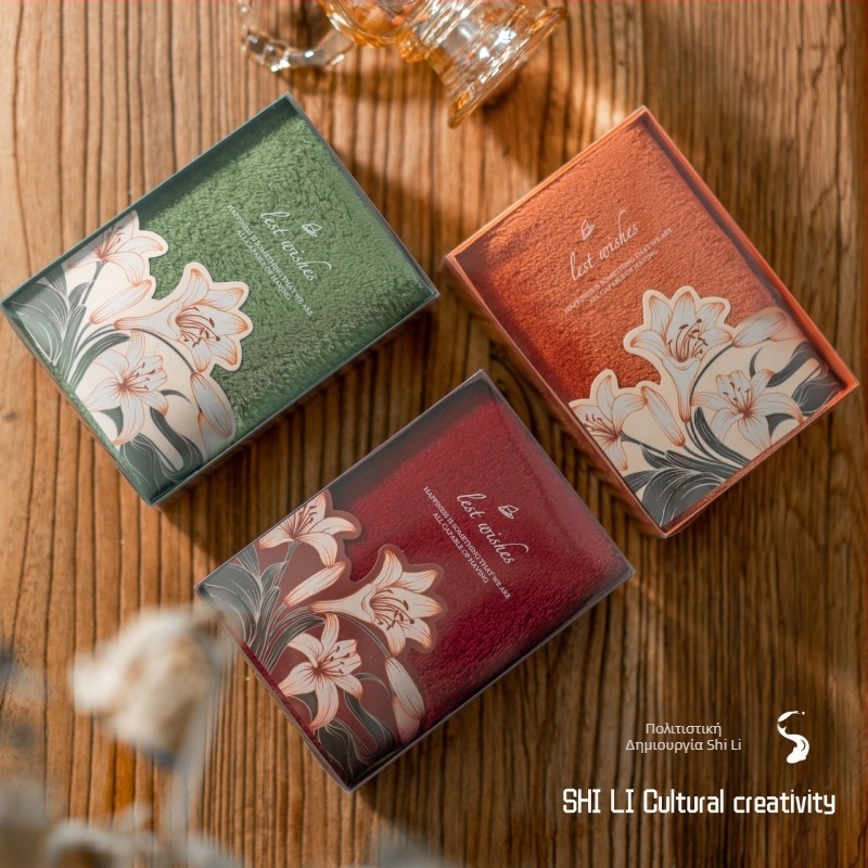 Shili Κουτί Δώρου με Πετσέτα, Κοράλλι Φλίς, Γαμήλιο Δώρο