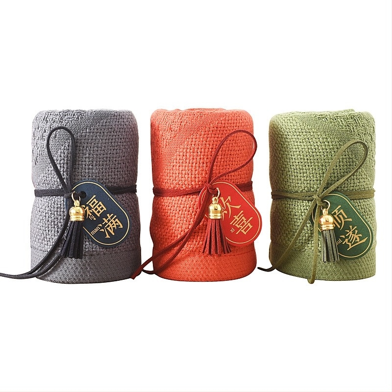 Manlipai βαμβακερή πετσέτα δώρου για γάμους, συσκευασμένη σε σακούλα