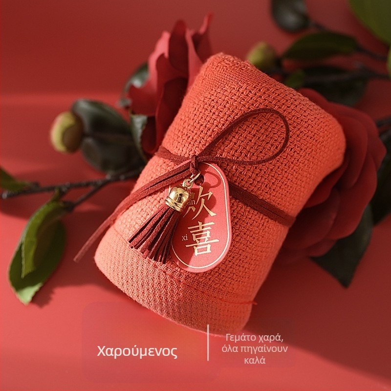 Manlipai βαμβακερή πετσέτα δώρου για γάμους, συσκευασμένη σε σακούλα