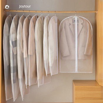 Τσάντα σκόνης από PEVA για ρούχα, διαφανής, πλένεται, κρεμάμενη, προστασία από σκόνη και υγρασία, για παλτά και κοστούμια