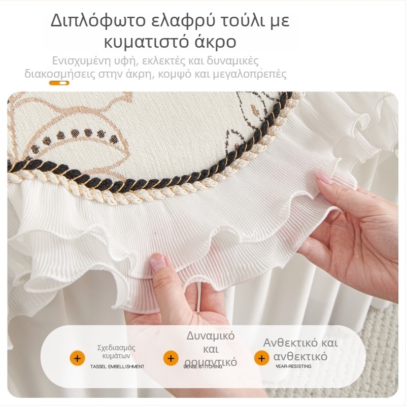 Κάλυμμα καναπέ Chenille για μοντέρνους καναπέδες, ακρή Doily, απλό στυλ, προστατευτικό κάλυμμα σκόνης