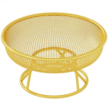 Δίσκος αποξηραμένων φρούτων για σαλόνι με αποστραγγιστικό σχέδιο — μοντέρνο μινιμαλιστικό μεταλλικό έργο τέχνης για σνακ και καρύδια