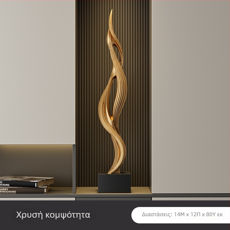 Γλυπτό από ρητίνη για δάπεδο - Στυλ Νέας Κινέζικης Διακόσμησης, διακόσμηση εισόδου και καθιστικού, κάθετο επιδαπέδιο διακοσμητικό, δώρο για μετεγκατάσταση