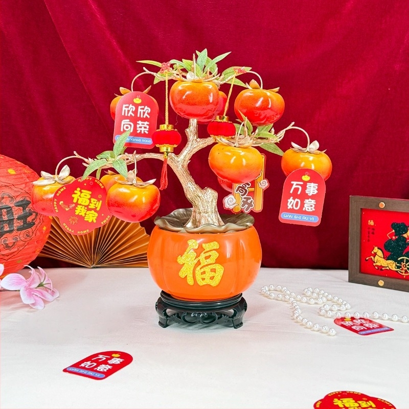 Κρεμαστό ροδιού με τεχνητά λουλούδια — πλαστικό, Νέο Κινέζικο Στυλ, εσωτερική διακόσμηση/γραφείο