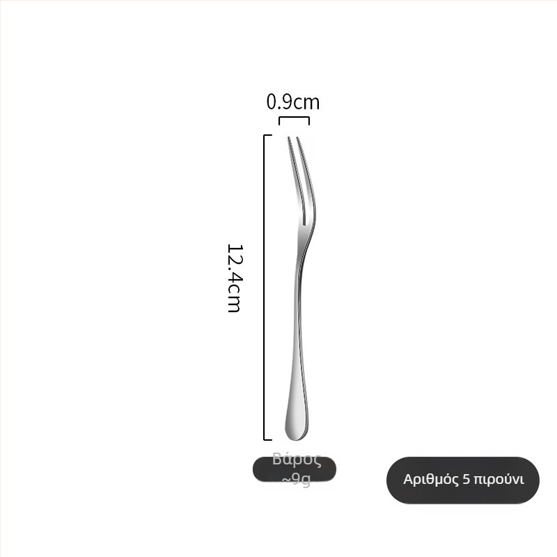 Σετ μαχαιροπήρουνα από ανοξείδωτο χάλυβα 410 — μαχαίρι, πιρούνι και κουτάλι, γυαλιστερό φινίρισμα, σύγχρονο μινιμαλιστικό στυλ