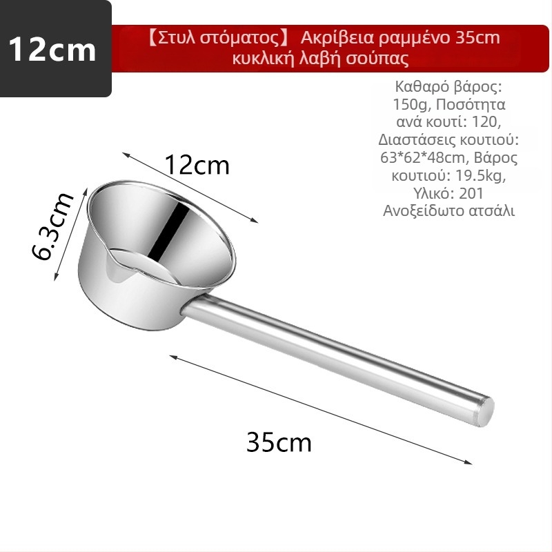 Kevan Ανοξείδωτος Κουτάλι Νερού με Ενσωματωμένη Βαθιά Μακριά Λαβή