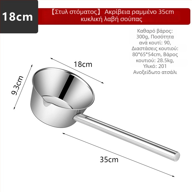 Kevan Ανοξείδωτος Κουτάλι Νερού με Ενσωματωμένη Βαθιά Μακριά Λαβή