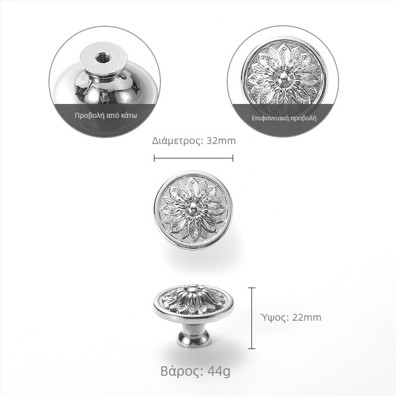 Nu Sheng 301 Χαλκός Λαβή Πόρτας Ντουλαπιού, Ροζ Μοτίβο, Γαλλικού Στυλ Ντουλάπας, Σχήματος Τικβας με Μία Οπή, Μοντέρνο Απλό Λουξ