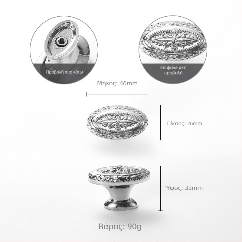 Nu Sheng 301 Χαλκός Λαβή Πόρτας Ντουλαπιού, Ροζ Μοτίβο, Γαλλικού Στυλ Ντουλάπας, Σχήματος Τικβας με Μία Οπή, Μοντέρνο Απλό Λουξ