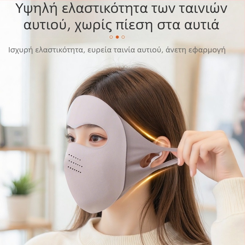 Μάσκα προσώπου για ολόκληρο το πρόσωπο με προστασία από τον ήλιο – ανθεκτική στον άνεμο και στο κρύο – πολυεστερικό ύφασμα, φθινοπωρινή έκδοση 2025, για εξωτερική χρήση