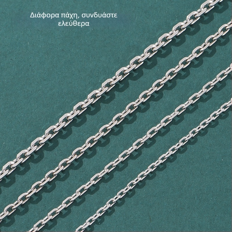 Κολιέ από ασήμι S925 – αλυσίδα για πουλόβερ, ζευγαριού στυλ, πρωτότυπος σχεδιασμός