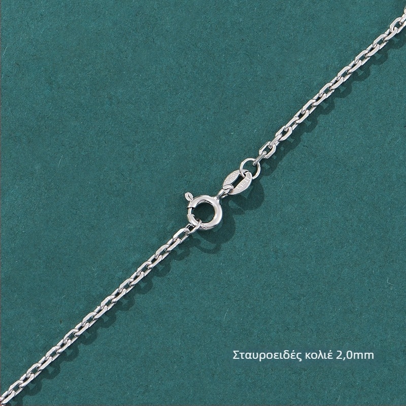 Κολιέ από ασήμι S925 – αλυσίδα για πουλόβερ, ζευγαριού στυλ, πρωτότυπος σχεδιασμός