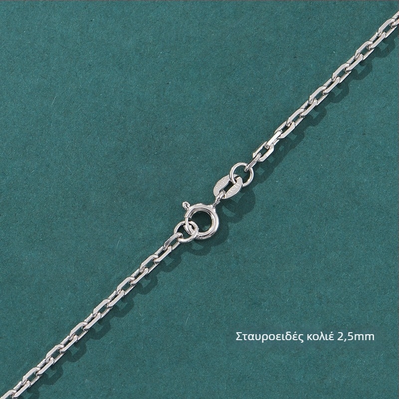 Κολιέ από ασήμι S925 – αλυσίδα για πουλόβερ, ζευγαριού στυλ, πρωτότυπος σχεδιασμός