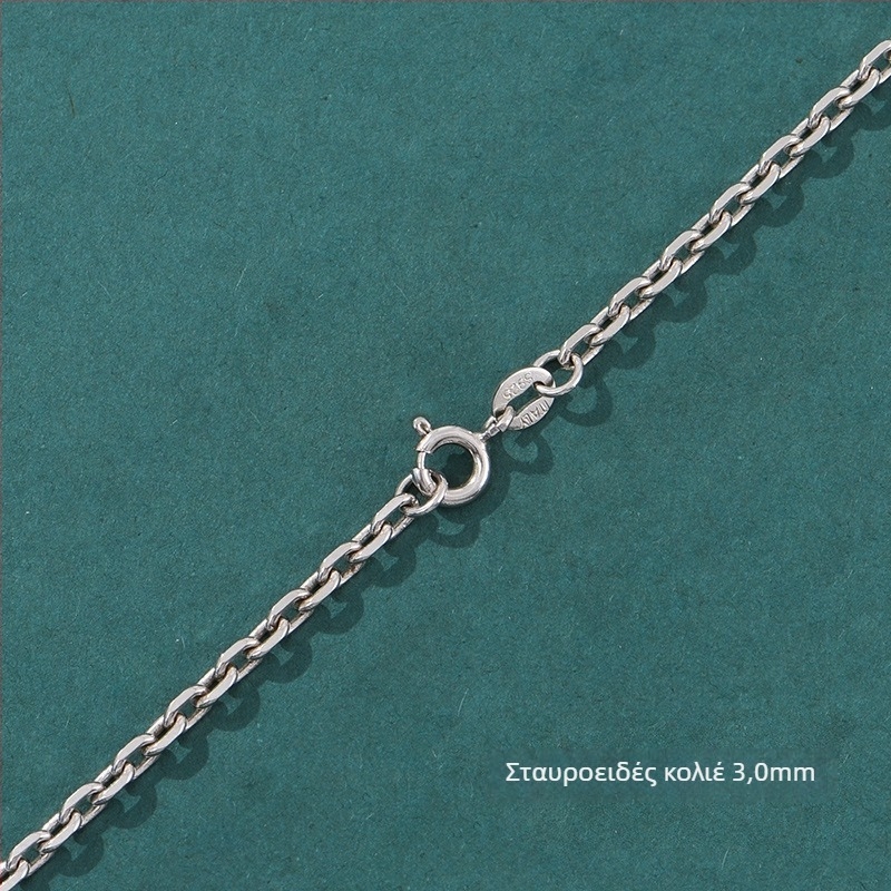 Κολιέ από ασήμι S925 – αλυσίδα για πουλόβερ, ζευγαριού στυλ, πρωτότυπος σχεδιασμός