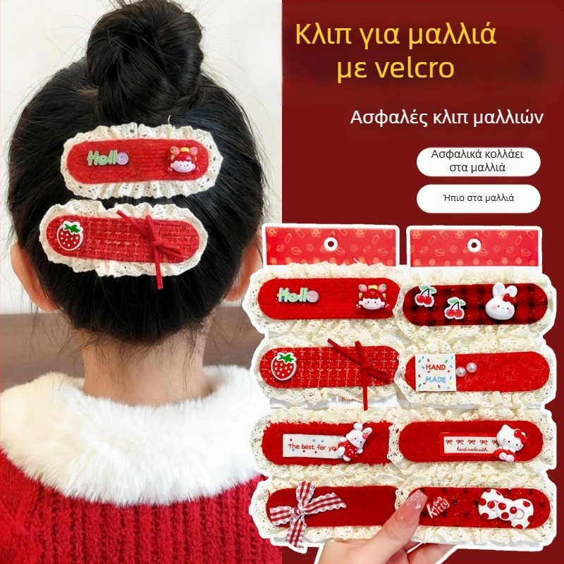 Αξεσουάρ κεφαλής παιδικό - εθνοτικό στυλ, μορφή κούκλας, διακόσμηση από ύφασμα με λουλούδια, προέλευση: Jinhua, χειμερινή συλλογή 2025