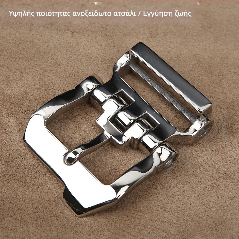 Αγκράφα ζώνης με πείρο, ορθογώνιο σχήμα, από ανοξείδωτο ατσάλι, με μοτίβο δικτύου, ανδρικό καθημερινό αξεσουάρ