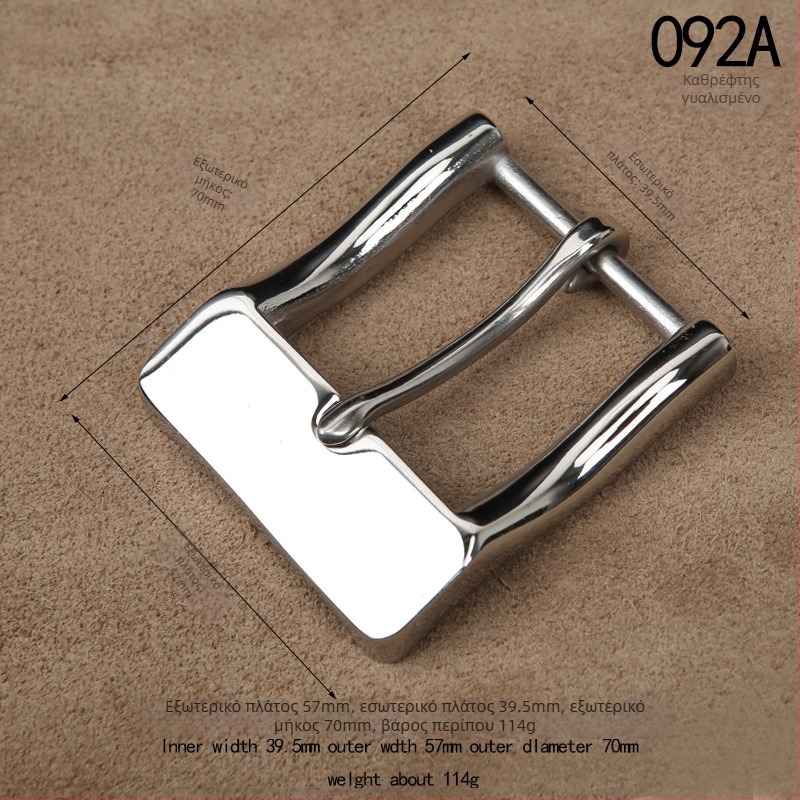 Αγκράφα ζώνης με πείρο, ορθογώνιο σχήμα, από ανοξείδωτο ατσάλι, με μοτίβο δικτύου, ανδρικό καθημερινό αξεσουάρ