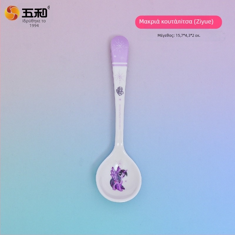 Παιδικό πλαστικό κουτάλι με σχέδιο καρτούν — υλικό κατάλληλο για τρόφιμα, ποιότητας πρώτης κατηγορίας