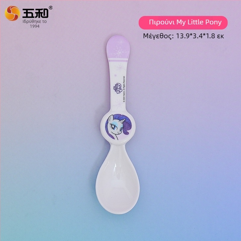 Παιδικό πλαστικό κουτάλι με σχέδιο καρτούν και φρέσκο, χαριτωμένο στυλ