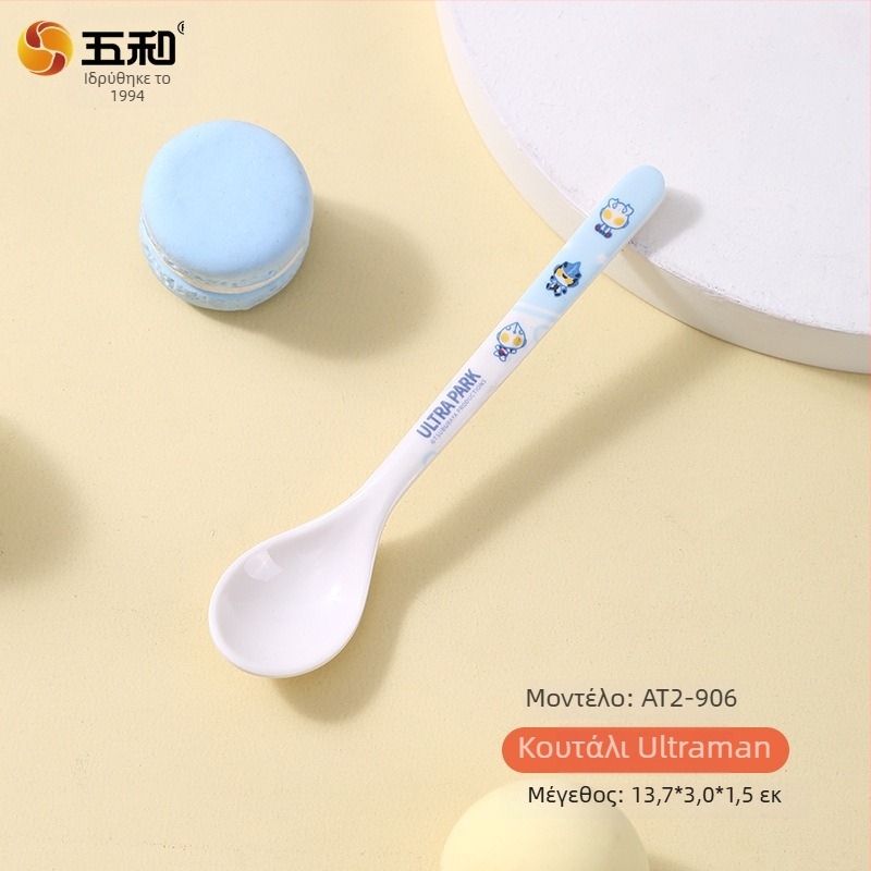 Παιδικό κουτάλι από πλαστικό τροφίμων, γλυκό σχέδιο καρτούν, κατάλληλο για γλυκίσματα και βρεφική σίτιση, ποιότητα πρώτης κατηγορίας