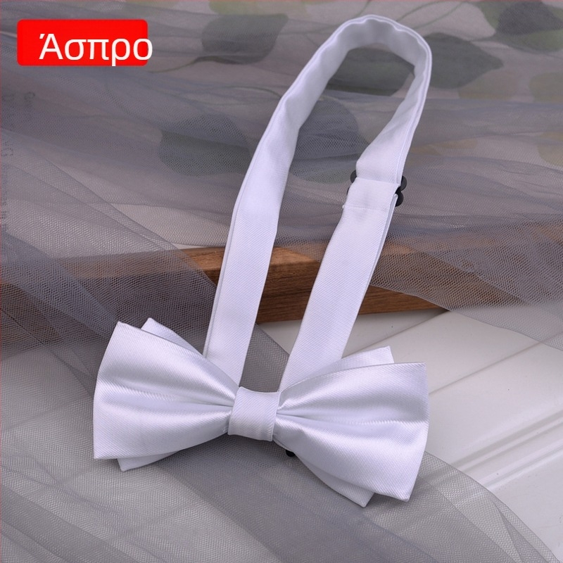 Unisex σατέν παπιόν με επίπεδη κεφαλή για επίσημο ντύσιμο, μονοχρωματικό ύφασμα