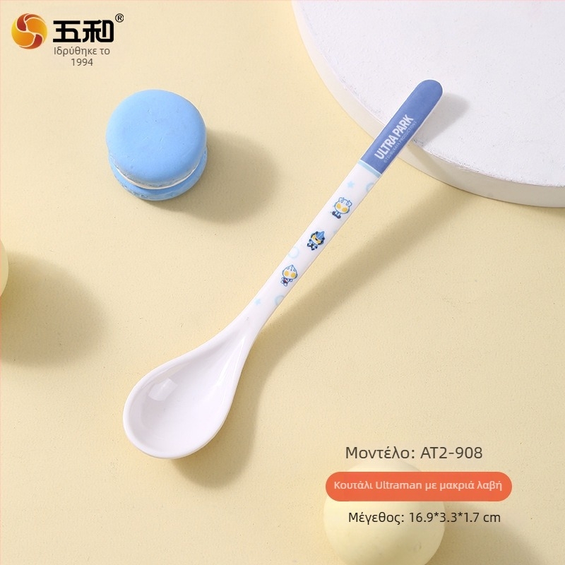Παιδικό πλαστικό κουταλάκι με μοτίβο κινούμένων σχεδίων, φρέσκο και γλυκό στυλ