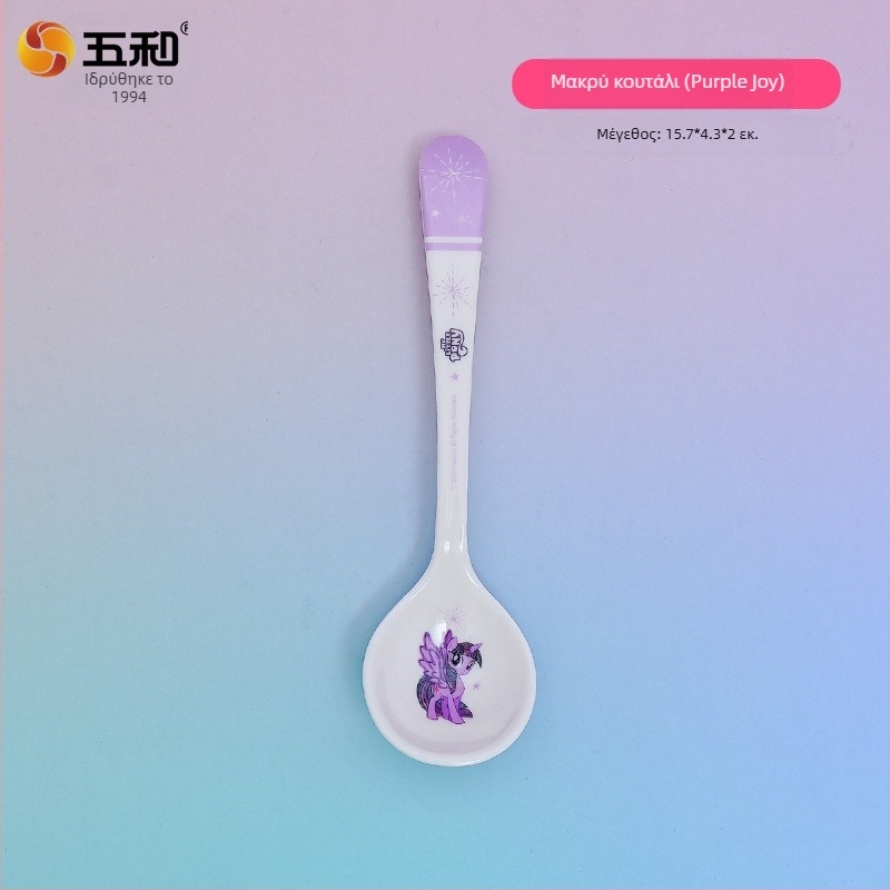 Παιδικό κουταλάκι, πλαστικό κατάλληλο για τρόφιμα, σχέδιο κινουμένων σχεδίων, φρέσκο και γλυκό στυλ (Πλαστικό κατάλληλο για τρόφιμα; Σχέδιο κινουμένων σχεδίων; Για παιδιά)