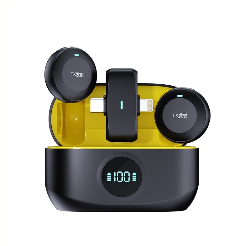 K31 Μικρόφωνο κλιπ τύπου κουμπιού με θήκη φόρτισης, διπλής διεπαφής, Bluetooth 5.2, Ενσωματωμένη μπαταρία 300–500 mAh, Συχνότητα απόκρισης 20 Hz–20 kHz, Αυτονομία 3–6 ώρες