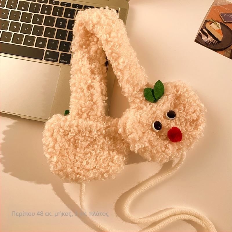 Βελούδινα προστατευτικά για τα αυτιά με σχέδιο καρτούν, κορεατικό street style, διατηρούν τη ζέστη σε εξωτερικούς χώρους τον χειμώνα (unisex ενήλικες)