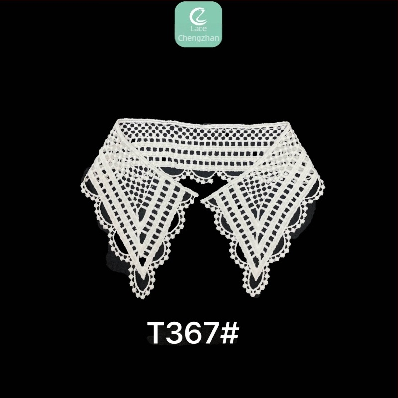 Αποσπώμενος γυναικείος γιακάς με κέντημα ρίγας και διάτρητη δαντέλα – DIY αξεσουάρ για γυναικείο πουκάμισο (υλικό: milk silk)