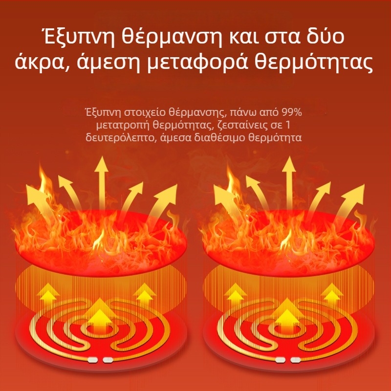 Θερμαινόμενα προστατευτικά για τα αυτιά από βελούδο με ηλεκτρική θέρμανση - Unisex, διπλούμενα, χειμερινό μοτίβο, μονόχρωμο