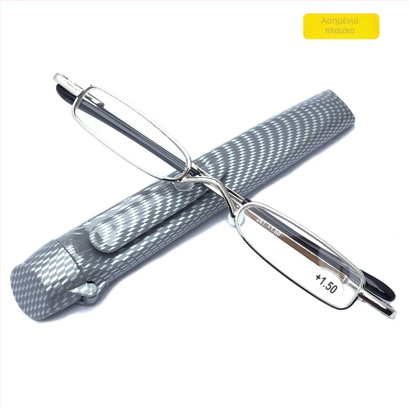 Γυαλιά ανάγνωσης, φακοί από ρητίνη, πλήρες πλαίσιο, μεταλλική κατασκευή από κράμα χαλκού, μοντέλο 281 με επάνω κάλυμμα.