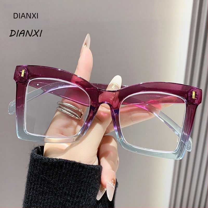 Youhe γυαλιά ανάγνωσης, τετράγωνο πλήρες πλαίσιο, φακοί PC αντι-μπλε φως, υψηλής ποιότητας μόδα, unisex