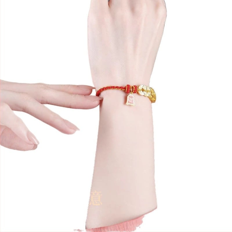 Βραχιόλι με μοτίβο νομισμάτων Πέντε Αυτοκρατόρων, χειροποίητο κορδόνι, Unisex, εθνικό στυλ, Χειμώνας 2025, ακριβής κατασκευή