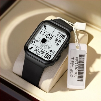 Έξυπνο ρολόι μαθητή – τετράγωνη κατασκευή, λουράκι σιλικόνης, ηλεκτρονικός μηχανισμός, αντοχή σε νερό 30 m