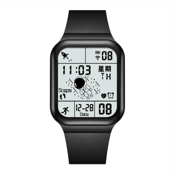 Έξυπνο ρολόι μαθητή – τετράγωνη κατασκευή, λουράκι σιλικόνης, ηλεκτρονικός μηχανισμός, αντοχή σε νερό 30 m