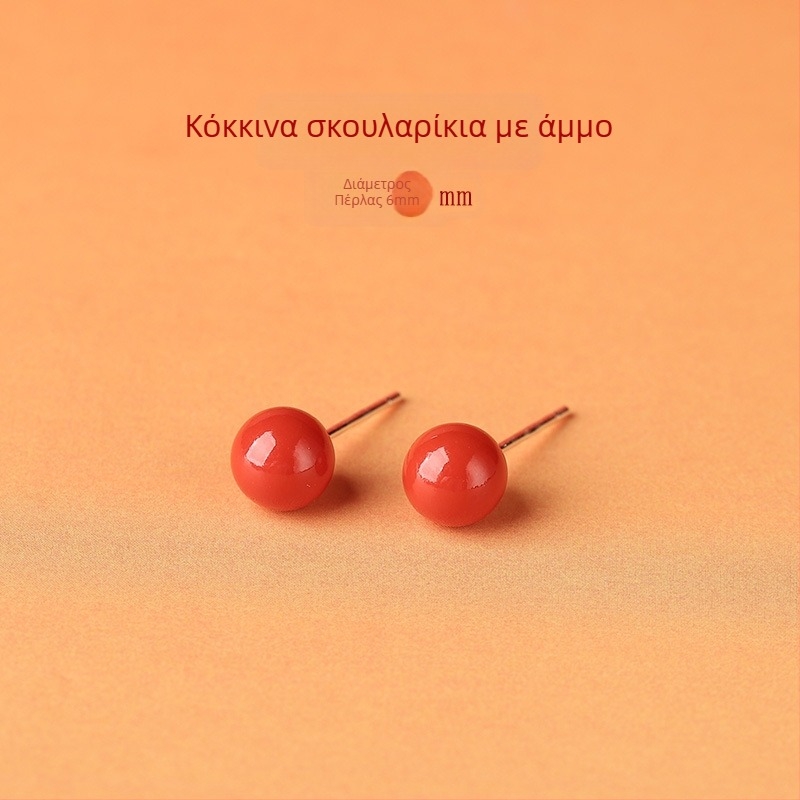 Cinnabar σκουλαρίκια-σταγόνες, αξεσουάρ αυτιού Yu Fu Xiang, γεωμετρικό εθνοτικό καλλιτεχνικό ρετρό στυλ, κυκλοφορία καλοκαίρι 2025.