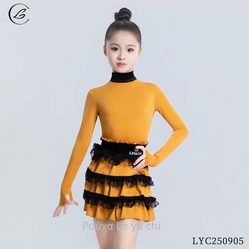 Λατινοχορευτικό ένδυμα για κορίτσια, παιδιά και ενήλικες — Χειμώνας 2025, πολυτελές για πρακτική και παραστάσεις; Crystal Hemp πολυεστέρας 90–95%; Γλυκό στυλ, Κομψό καθημερινό στυλ