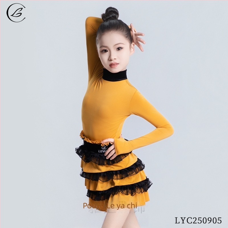 Λατινοχορευτικό ένδυμα για κορίτσια, παιδιά και ενήλικες — Χειμώνας 2025, πολυτελές για πρακτική και παραστάσεις; Crystal Hemp πολυεστέρας 90–95%; Γλυκό στυλ, Κομψό καθημερινό στυλ