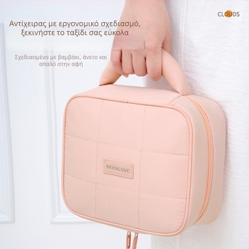 Beilian γυναικεία τσαντάκι αποθήκευσης καλλυντικών με μεγάλη χωρητικότητα, μαλακή επένδυση από βαμβάκι, πολυεστερικό σώμα με επένδυση νάιλον, στυλ ταξιδιού/αναψυχής, για γυναίκες