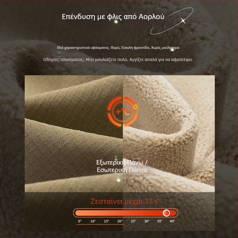 Ανδρικά παντελόνια Softshell με επένδυση φλίς, αδιάβροχα, αντιανεμικά, ανθεκτικά στη φθορά και απομάκρυνση υγρασίας για υπαίθρια εργασία και αθλήματα