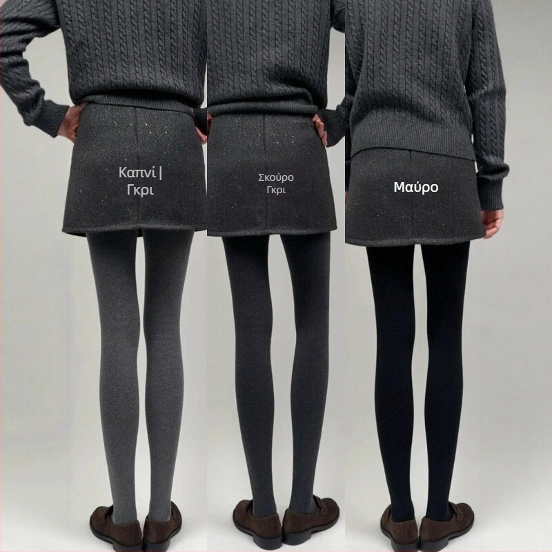 Γυναικείες βαμβακερές κάλτσες-παντελόνια για φθινόπωρο-χειμώνα, anti-snag, ελαφριά συμπίεση, με δάχτυλα, απλό μοτίβο, 80–90% βαμβάκι