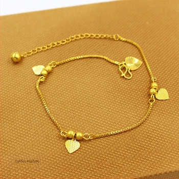 Απλή γυναικεία αλυσίδα αστραγάλου από κράμα, με καμπανάκι και μοτίβο χρυσόψαρο