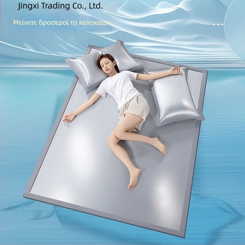 Ice Silk Δροσίζον Τριμελές Σετ για Καλοκαίρι σε Κοιτώνες, Κατάλληλο για Μωρά, Περιλαμβάνει Σεντόνι και Στρώμα